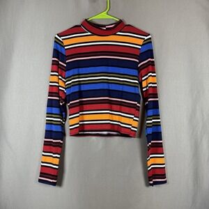 Heart and Hips Slim Crop Top High Neck Cropped Long Sleeve Chucky NWT Medium